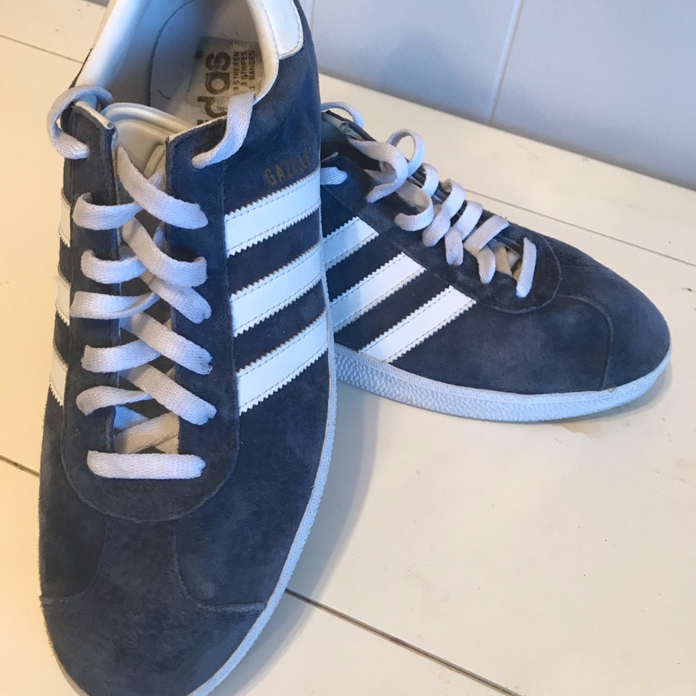 Men’s Navy Blue Suede Adidas Gazelle